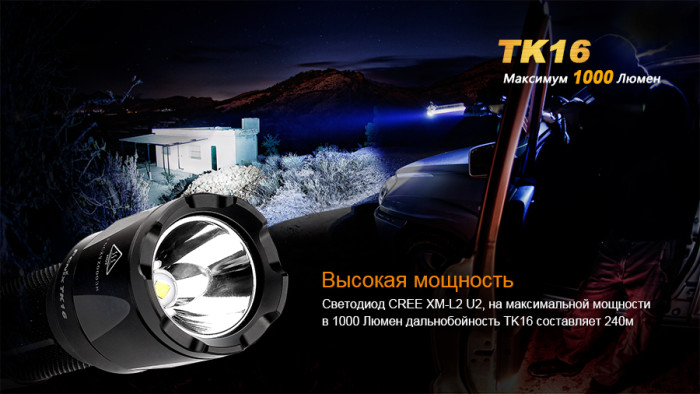 Тактический фонарь Fenix TK16 Cree XM-L2 U2  