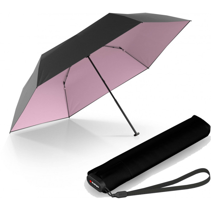 Зонт Knirps US.050 Black Rose UV Coating Мех / Складной / 6спиц / D90x21см  