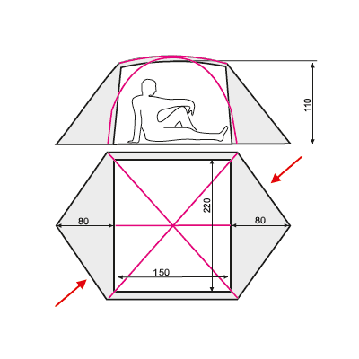 Палатка Terra Incognita Cresta 2  