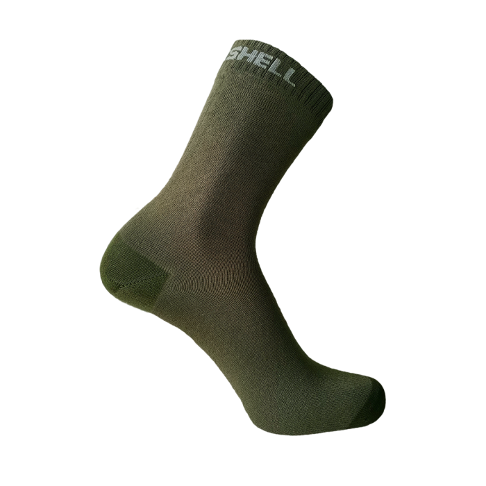 Водонепроницаемые носки DexShell Ultra Thin Crew, хаки/серый L (43-46) 