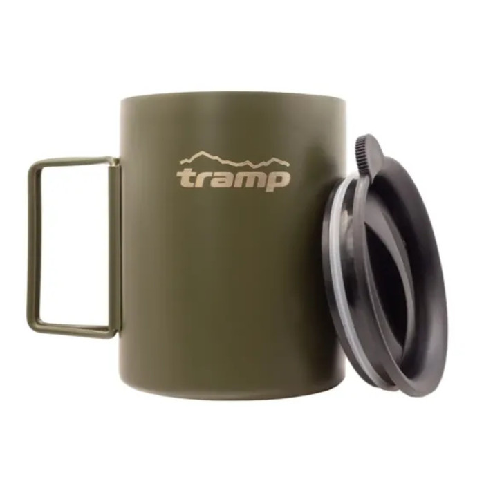 Термокружка TRAMP со складными ручками и поилкой 500мл UTRC-142 olive  