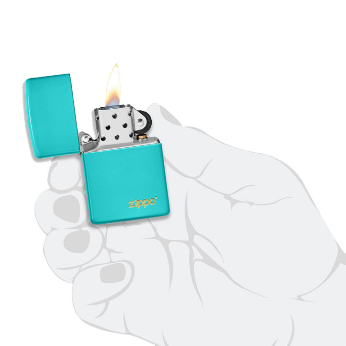 Зажигалка Zippo 49454 Flat Turquoise Zippo Lasered (49454ZL)  