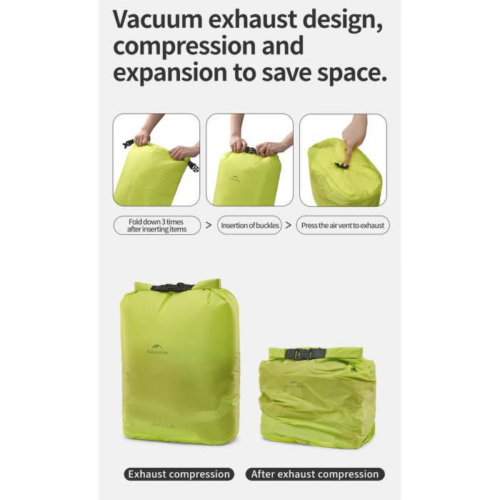 Гермомешок Naturehike CNK2550XB012, 8 л, белый  