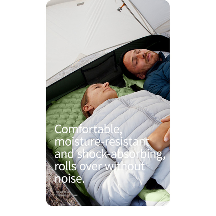 Матрас надувной сверхлегкий одноместный Naturehike CNK2450WS014, прямоугольный зеленый  