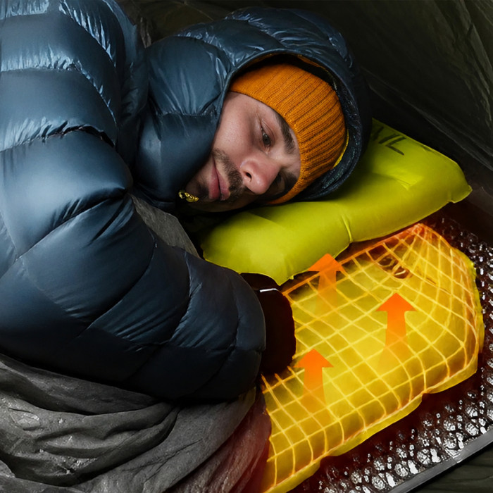 Матрас самонадувающийся Flextail Tiny Slleeping Pad R09 AVS Mummy, размер L (196 х 65 х 9 см), зеленый  