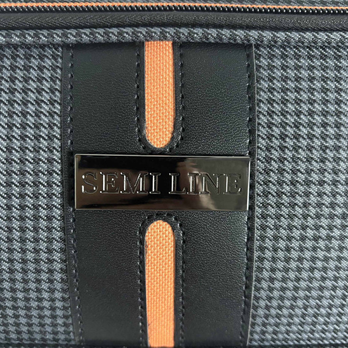 Чемодан Semi Line 24" (M) Black/Orange Line (T5734-2)  