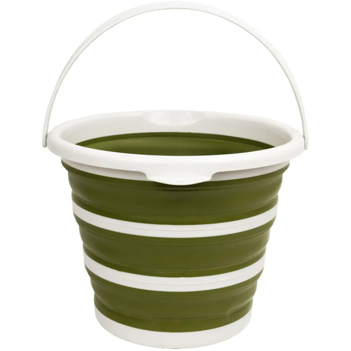Ведро Tribe Water Bucket Lid 10 л силиконовое с крышкой T-FJ-0050, olive  