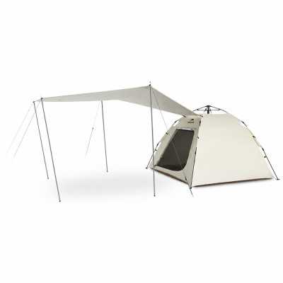 Палатка трёхместная автоматическая с тентом Naturehike Ango S CNK2650WS018, коричневая