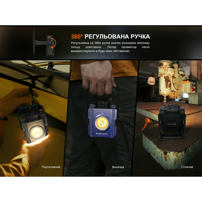 Фонарь прожектор Fenix CL27R зеленый (поврежденная упаковка)  