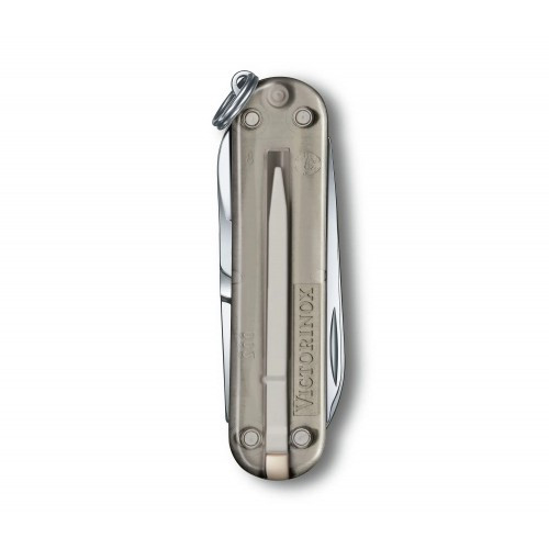 Нож-брелок Victorinox Classic SD Transparent Colors, Mystical Morning (0.6223.T31G) 7 функций, 58 мм, Gift Box  