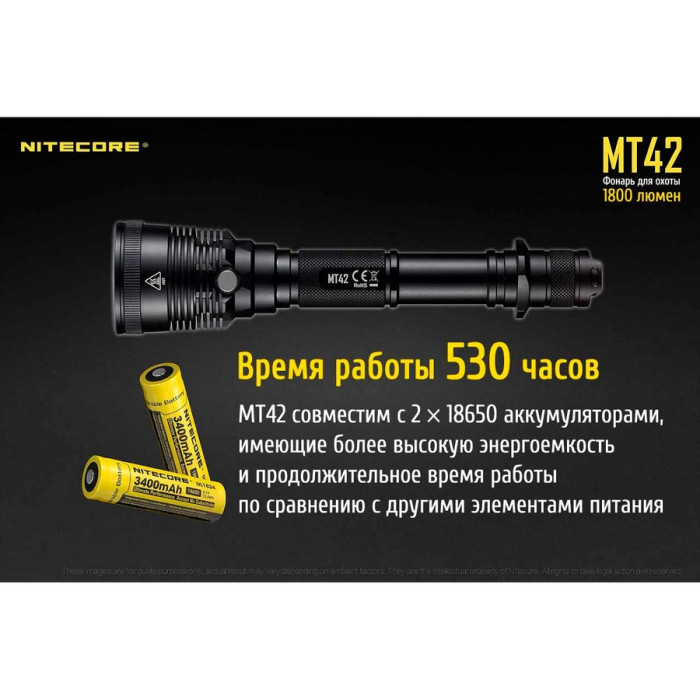 Карманный фонарь Nitecore MT42, 1800 люмен  