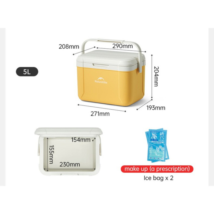 Туристический холодильник Naturehike CNK2450CF012, 5л, зеленый  