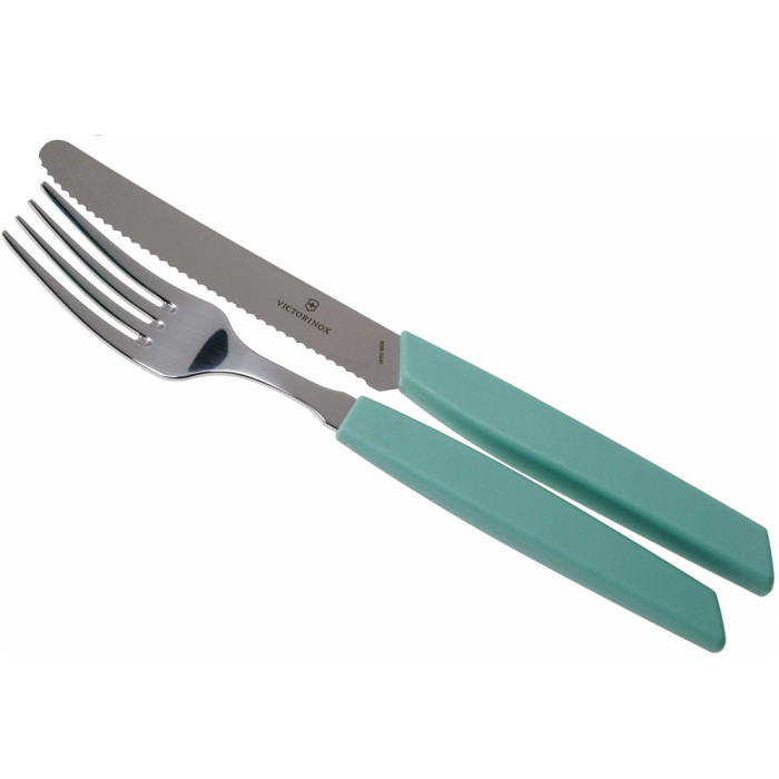 Набор кухонный Swiss Modern Table Set 12шт с мятн. ручкой (6 ножей tomato, 6 вилок)  
