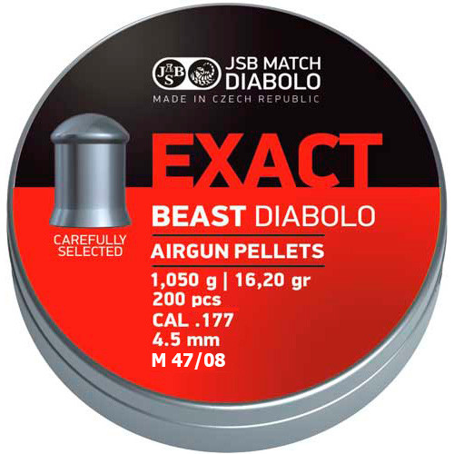 Пули пневматические JSB Diabolo Exact Beast 4,52 мм 1,05 г 200шт/уп (546279-200)  