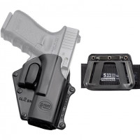 Кобура Fobus для Glock 17/19 с креплением на ремень замок на скобe (GL-2 SH BH)