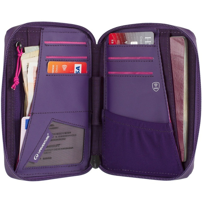 Кошелек RFID Lifeventure Mini Travel Wallet, Purple  