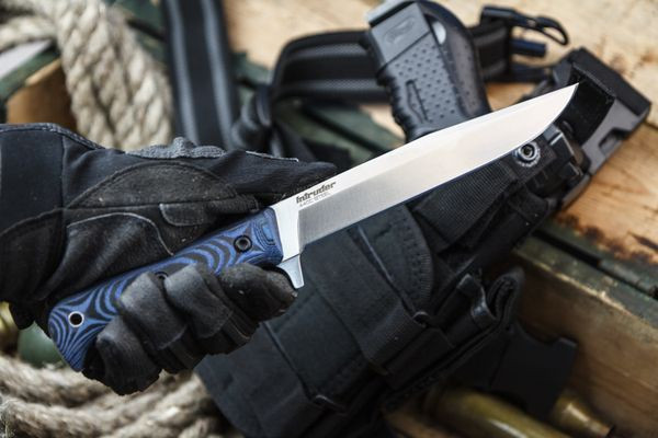 Нож Kizlyar Supreme Intruder сатин, сталь 440C, рукоять микарта  