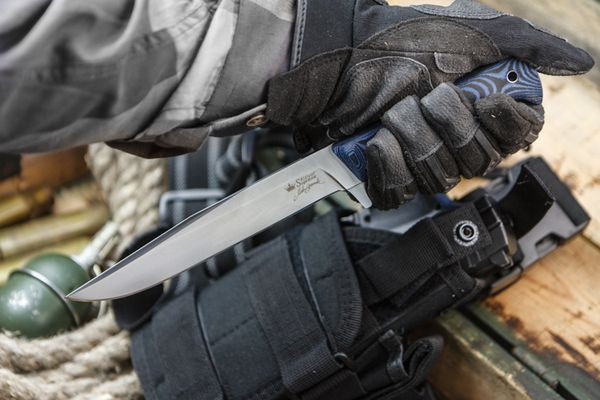 Нож Kizlyar Supreme Intruder сатин, сталь 440C, рукоять микарта  