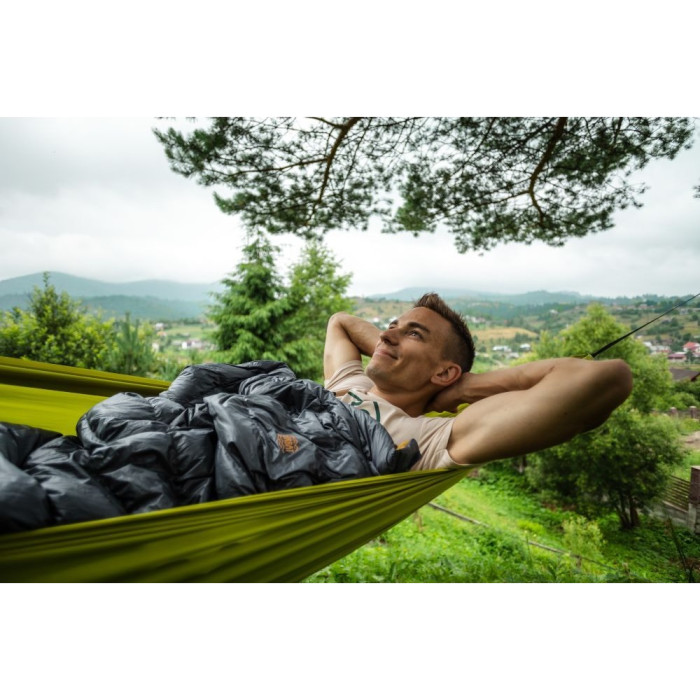 Спальник пуховой Turbat NOX 250 grey/cheddar orange - 195 см - серый/оранжевый  