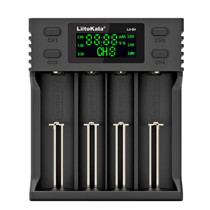 Зарядное устройство Liitokala Lii-S4, 4 канала, Ni-Mh/Li-ion/LiFePo4, USB 