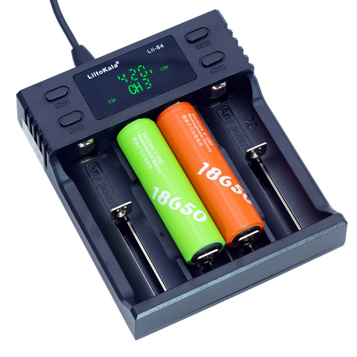 Зарядное устройство Liitokala Lii-S4, 4 канала, Ni-Mh/Li-ion/LiFePo4, USB  