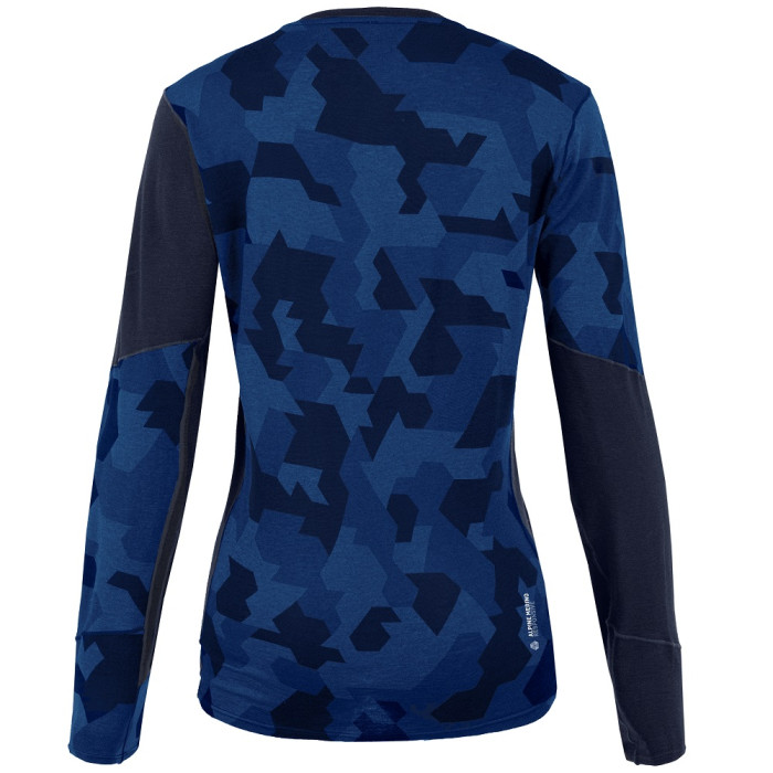 Термофутболка женская Salewa CRISTALLO WARM AMR - 40/34 - синяя, 44/38  