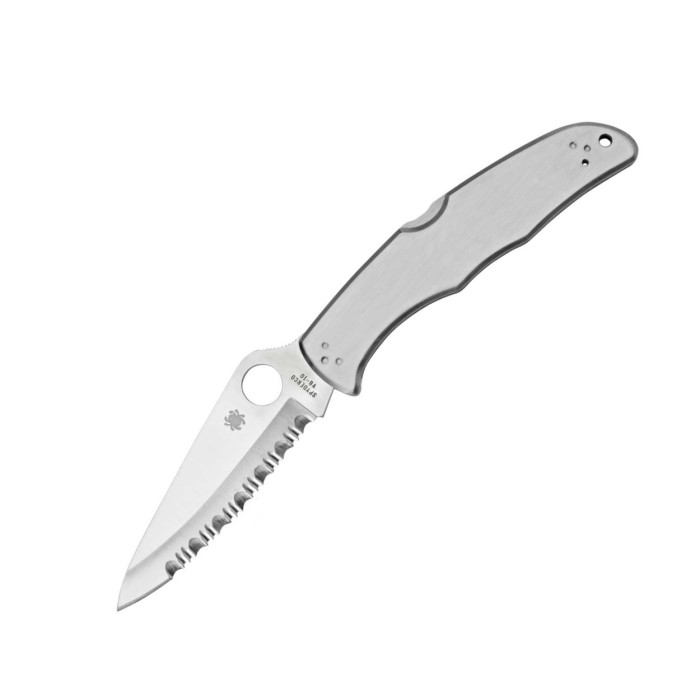 Нож Spyderco Endura 4 Steel Handle, серрейтор C10S  