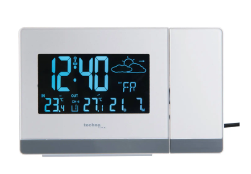 Часы проекционные Technoline WT549 - белые  