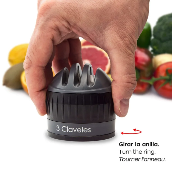 Точилка для ножей с безопасной фиксацией на присоске, 9427 3claveles, Испания  