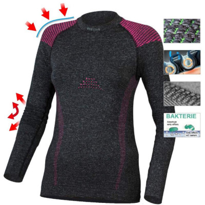 Термофутболка TELA 8940 серо-розовый, женская, XXS/XS