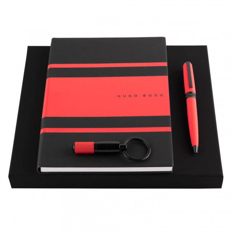Набор Gear Matrix Red Hugo Boss ( ручка, блокнот A5 и брелок) 