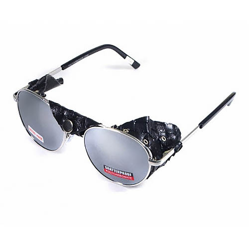 Очки Global Vision Aviator-5 (silver mirror) зеркальные черные  