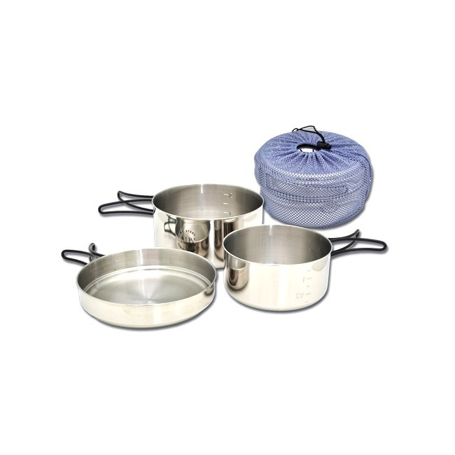 Набор туристической посуды Alb Forming 657 Camping Set St. Steel Crni 44487 3-Pcs +  