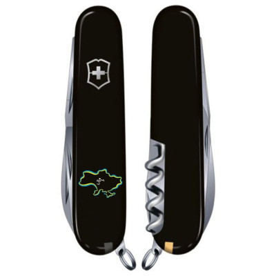 Складной нож Victorinox HUNTSMAN UKRAINE Границы Украины + Дом 1.3713.3_T1290u