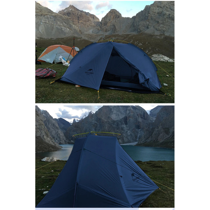 Палатка двухместная Naturehike Tagar NH17T180-J, темная голубая  