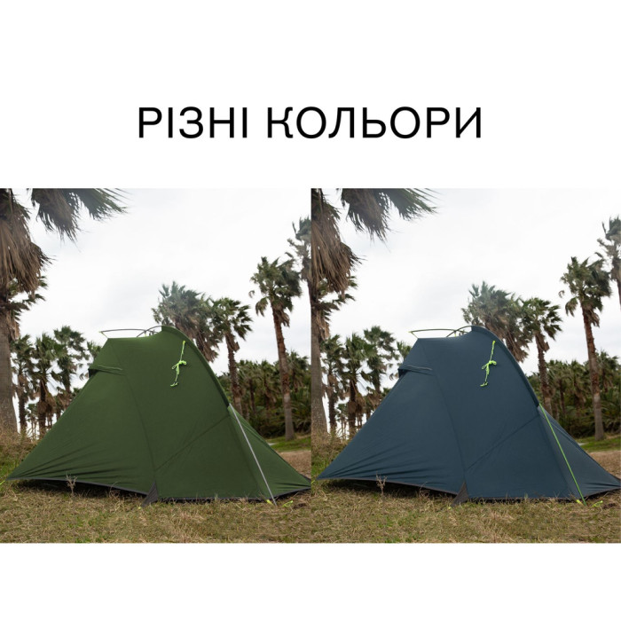 Палатка двухместная Naturehike Tagar NH17T180-J, темная голубая  