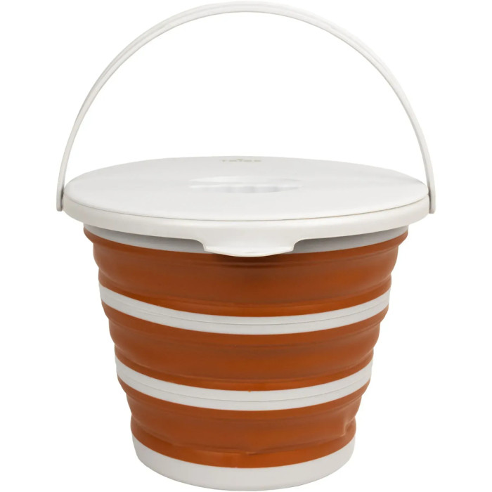 Ведро Tribe Water Bucket Lid 10 л силиконовое с крышкой T-FJ-0050, terracota  
