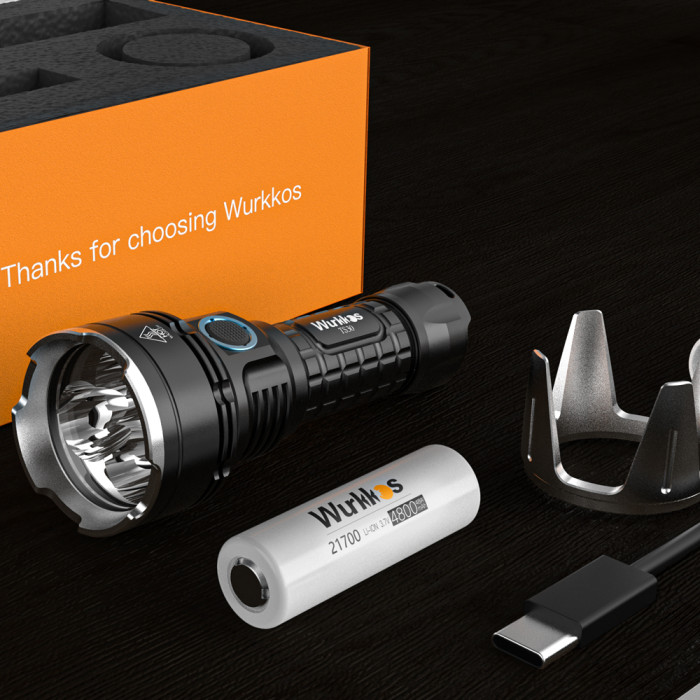 Фонарь Wurkkos TS30 USB C Rechargeable, черный  