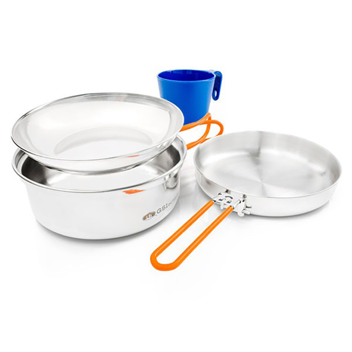 Набор посуды GSI Outdoors Glacier Stainless 1 Person Mess Kit 