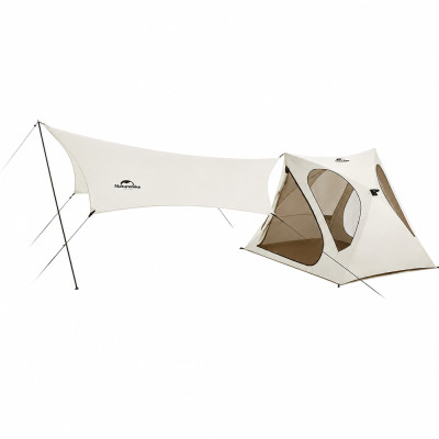 Палатка трёхместная с тентом Naturehike Kabi Quick-Set CNK2650WS020, коричневая