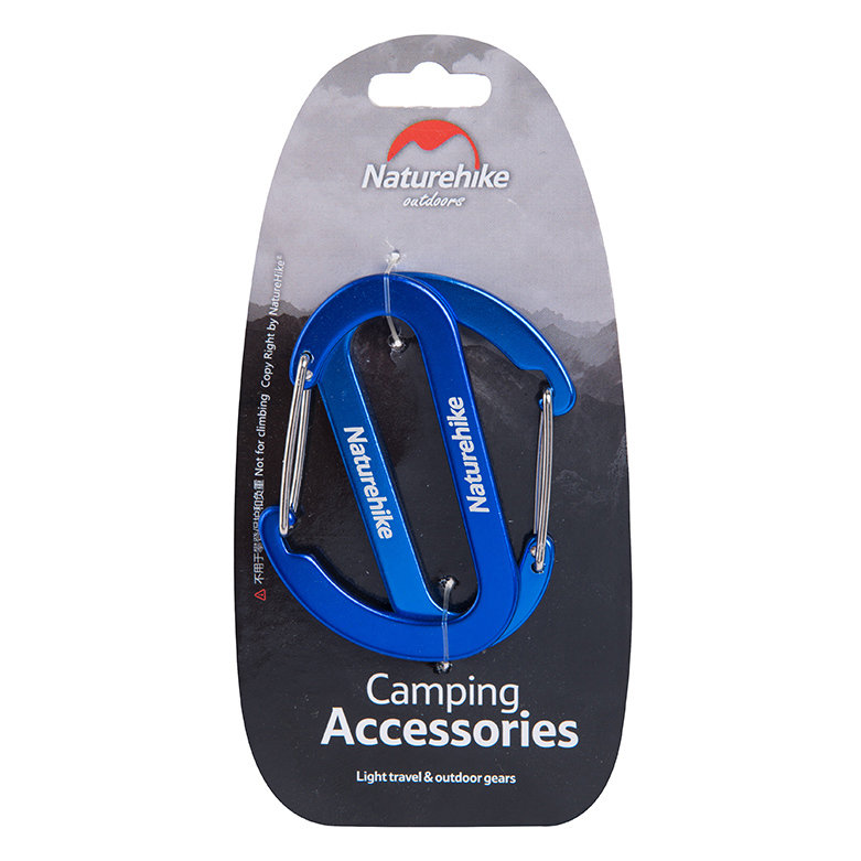 Карабин многофункциональный Naturehike 65 мм 2 pack синий