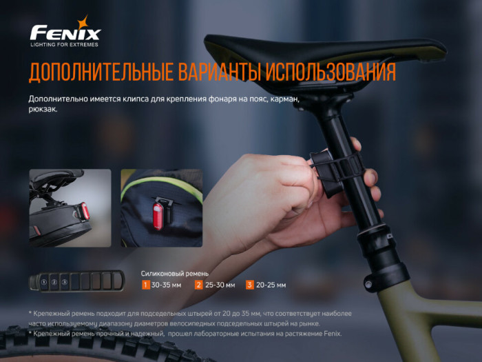 Велофара задняя Fenix BC05R V2.0 (Поврежденная упаковка / потертости / перезаряженный акб)  
