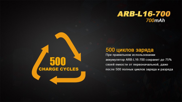 Аккумулятор 16340 Fenix ARB-L16 700mAh  