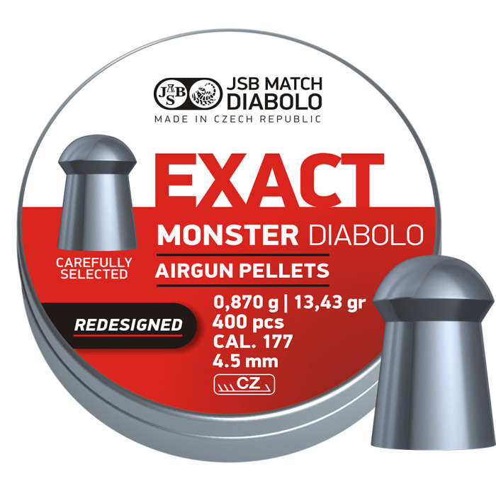 Пули пневматические JSB Monster Redesigned 4,52 мм 0,87 г 400 шт/уп (546378-400) 