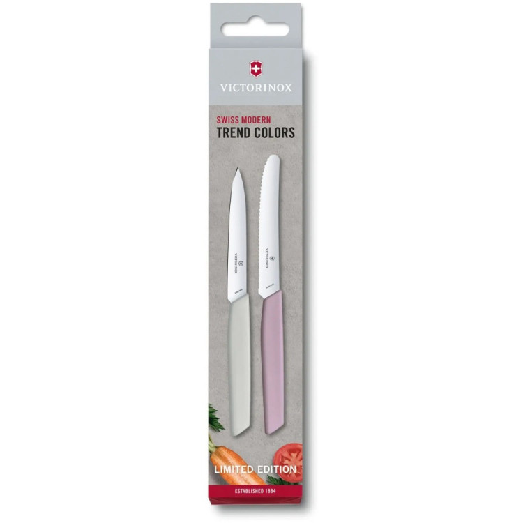 Набор кухонный Swiss Modern Paring Set  2шт c цветн. ручками (2 ножа) Blush (Lim.Ed. 2022) 