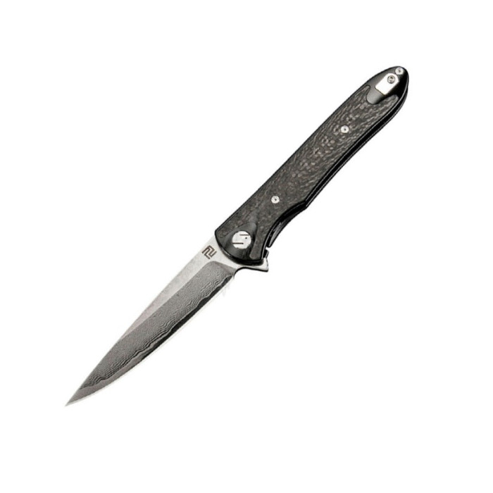 Нож Artisan Shark Damascus Titanium black 1707GD-BK 