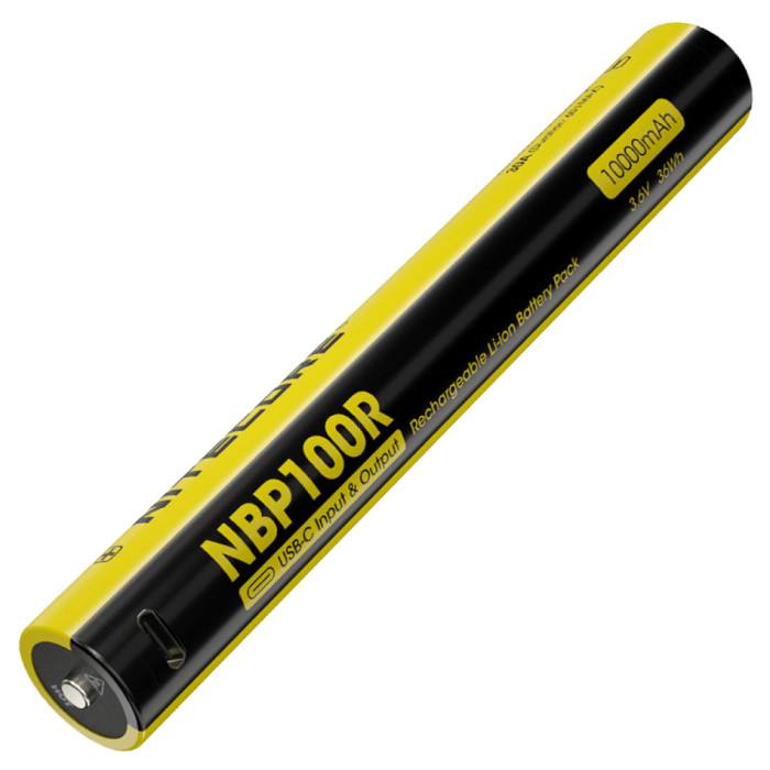 Аккумулятор литиевый Li-Ion Nitecore NBP100R (10000mAh, для фонаря Nitecore MH40 Pro), защищенный  