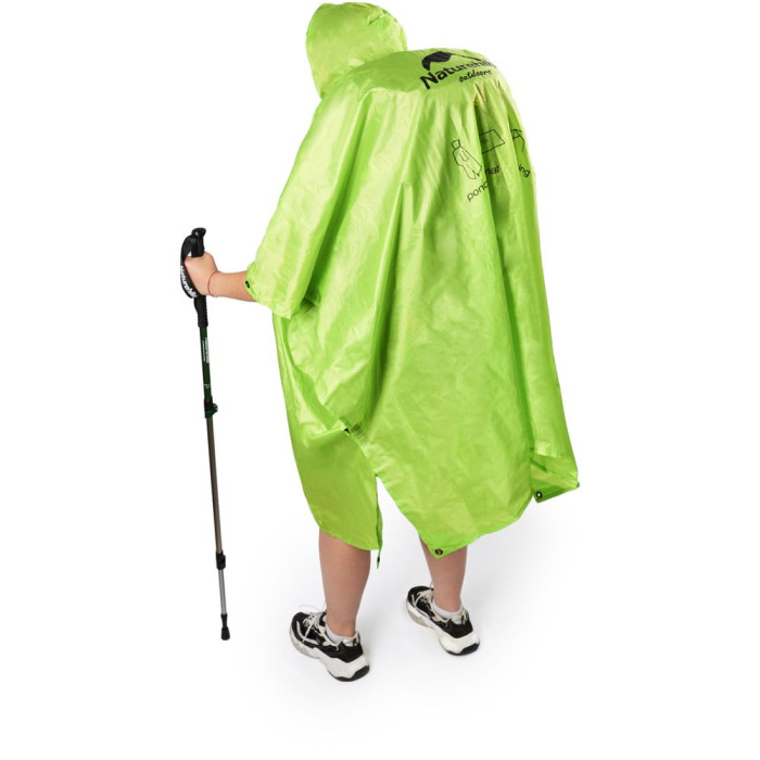 Пончо-дождевик 3 в 1 Naturehike NH17D002-M, 210T, зеленый  
