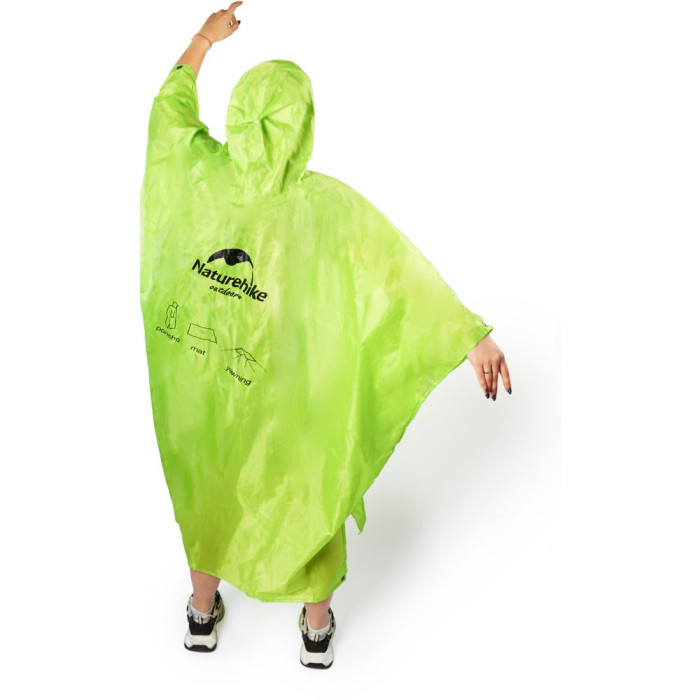 Пончо-дождевик 3 в 1 Naturehike NH17D002-M, 210T, зеленый  
