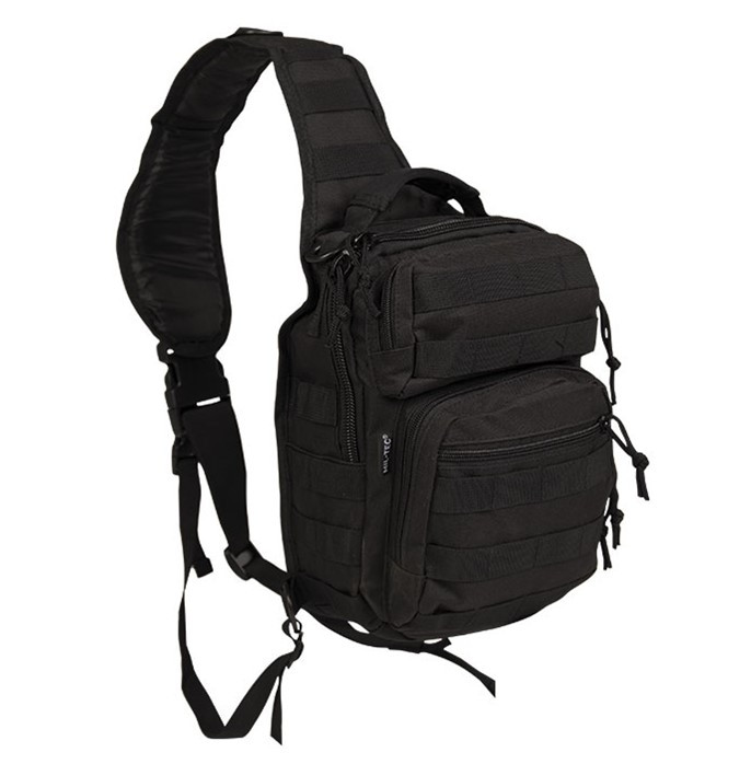 Сумка плечевая Mil-Tec One Strap Assault Pack Small Black 10L Original  